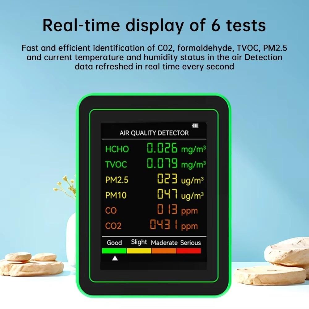 Automatic Display Air Quality Monitor Intelligent TVOC CO2 Sensor Carbon Dioxide Detector  Garage