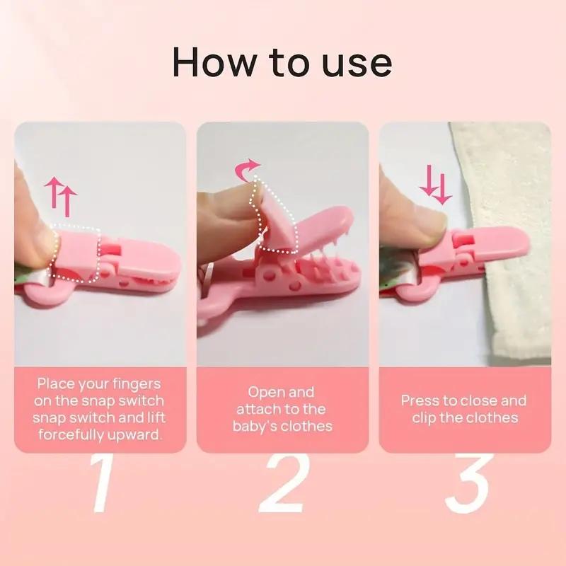 1/4pcs Cute and Durable Pacifier Holder Clips for Boys and Girls - Perfect Gift for Holidays