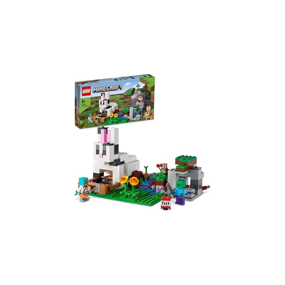 LEGO Minecraft Rabbit Farm 21181 Building Blocks Toy for Kids Ages 8 and Up