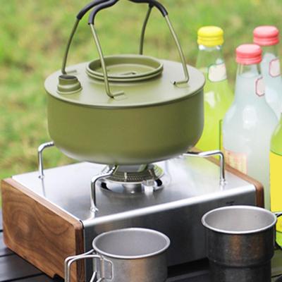 Camping Kettle Lightweight Camp Tea Coffee Pot Stainless Steel for Hiking, Backpacking, and