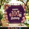 Rose Birthday Backdrop 1pc - Polyester Banner