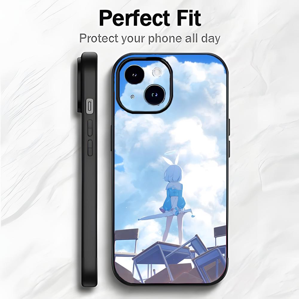 Cute Japanese Game B-Blue Archive Phone Case Phone Case Soft Packaging Lightweight For iPhone17 16 15 14 13ProMax