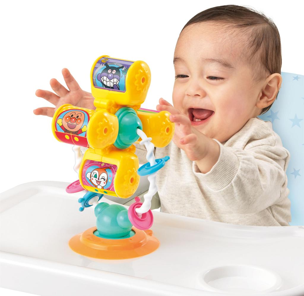 AGATSUMA Anpanman Tabletop Toy! Spinning Hand-Play Ferris Wheel (Ages 6 Months and Up)