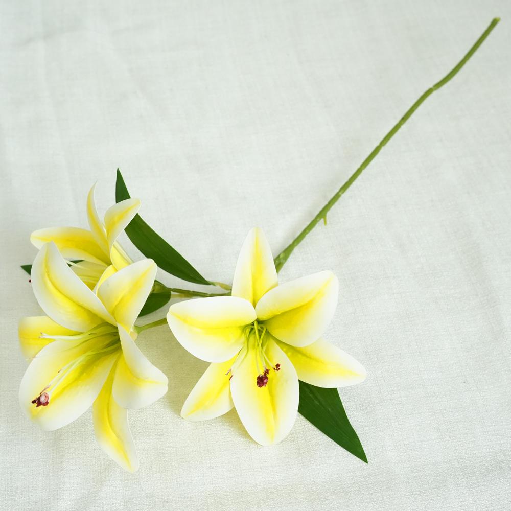 

1/3Pcs Artifical Lily Flowers Stargazer Lilies with 3 Head Flowers Faux Tiger Lily Bouquets for Wedding Flower Arrangement Decor 1Pc жёлтый