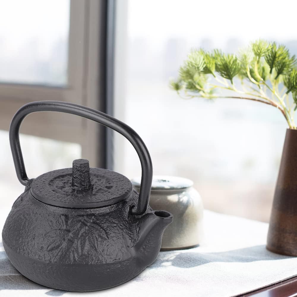 

Чугунные чайники, 50 мл Мини-железный чайник, Медная ручка, Чайник из бамбукового корня, Японский чугунный чайник Тэцубин