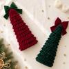 Handmade Velvet Bow Christmas Tree Ornaments - Weaved Decoration