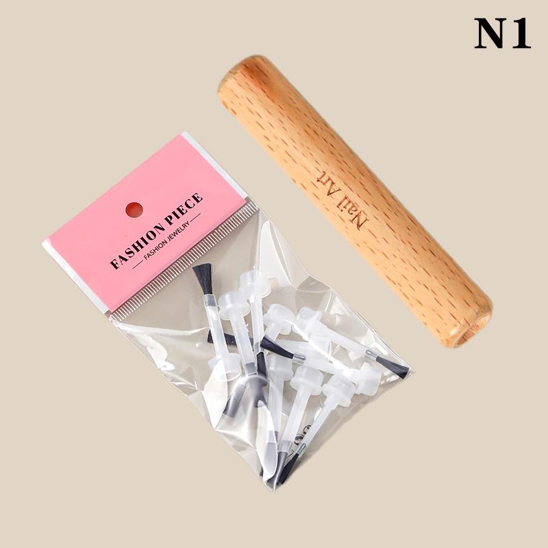 

1Set Disposable Nail Polish Brush With Double Head Pen Can Replacement Head Brush Nail Brush Liquid Applicators Manicure Tools as the picture