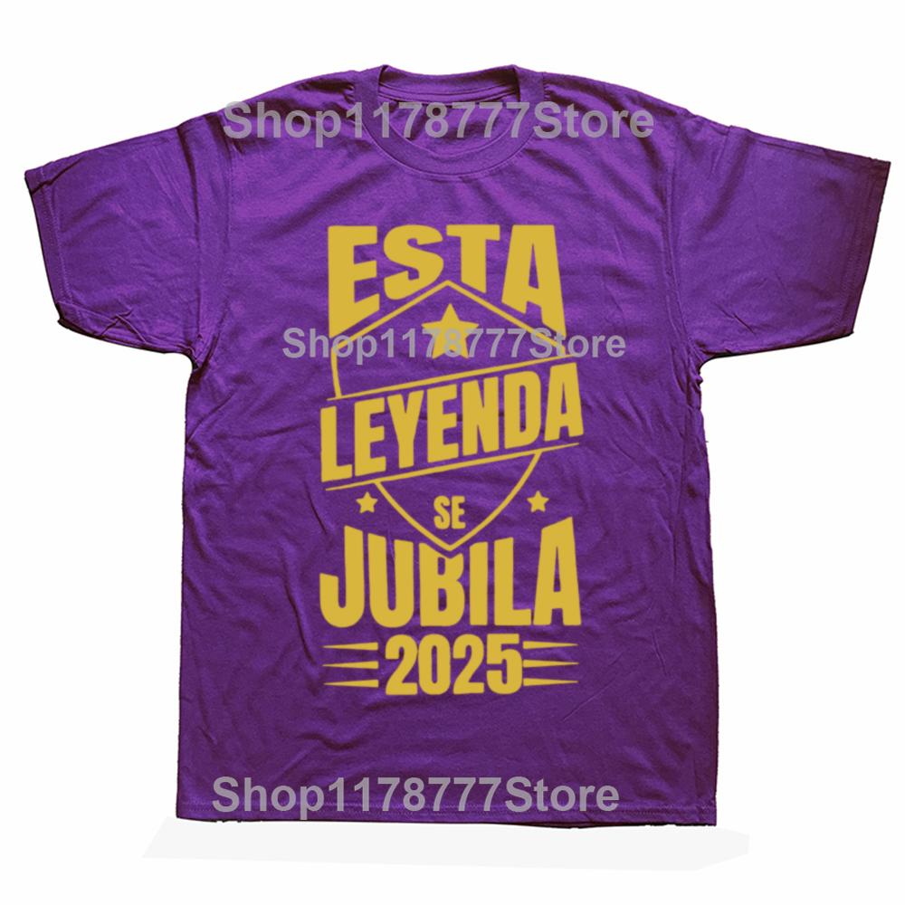 

Retro The Man Be Retired 2025 T Shirt Spanish Retirement Papa Gift Mens Clothing 100 Cotton Soft Unisex Casual Tshirts EU Size 4XL