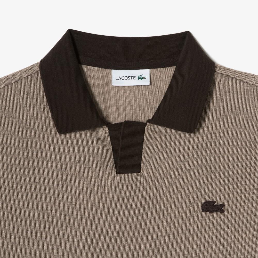 Lacoste Men's Basic Open Collar Short Sleeve Polo Shirt PH387E-56G3LA