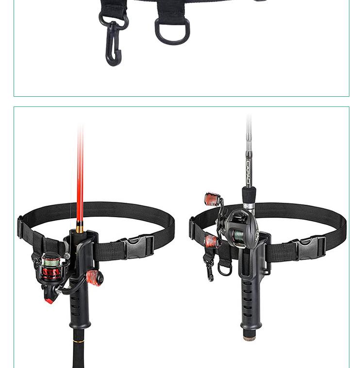 Portable Fishing Rod Waist Belt Holder - Lure Support for Rock Fishing