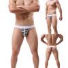 Striped Sexy Open Butt Underwear Jock Straps Briefs Thong Mid Rise Underpants