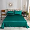 1pc Flat Bed Sheet Silky Bedsheets Solid Color Bed Linen Smooth Flat Sheets Sabanas Para Cama Home Textile Bed Sheets
