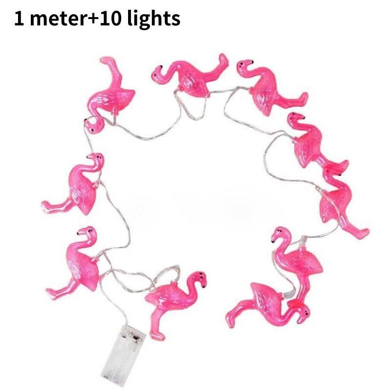 

Светодиодные гирлянды Фламинго Модные Простые Классические Розовые Праздничные Садовые Украшения
