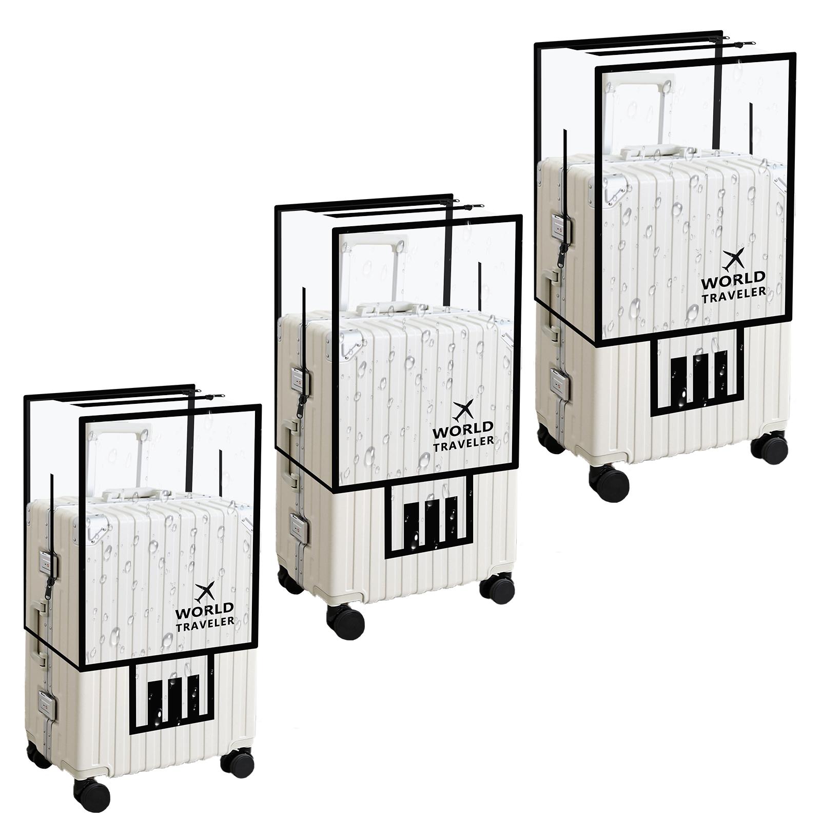 

3 шт. 20/24/28 дюймов Пылезащитные чехлы для багажа Водонепроницаемый ПВХ Защитник для багажа Многоразовый чехол-обертка для чемодана для путешествий 3 Size