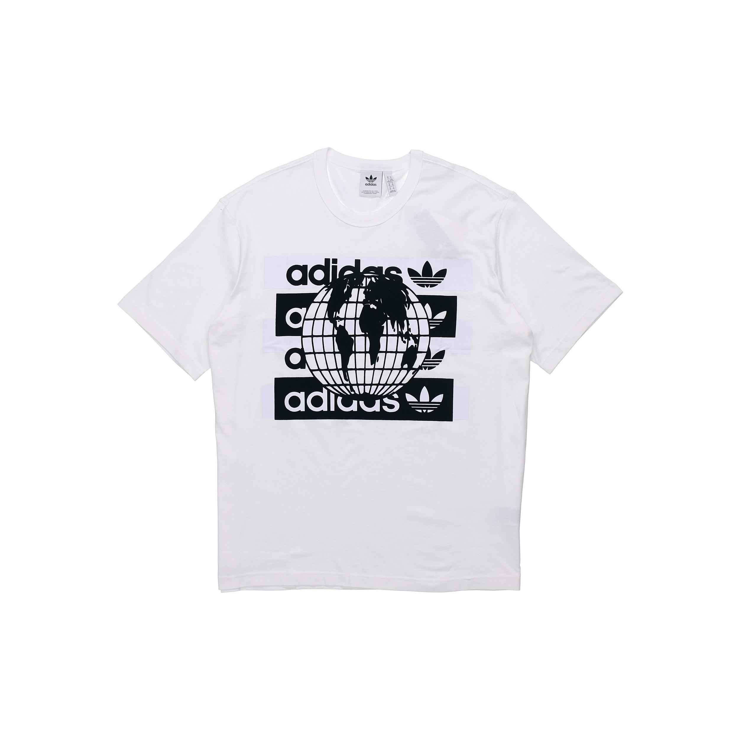 adidas originals Msg Ss Tee Earth Logo Short Sleeve White Men s FM2256 XL