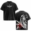 Anime Jujutsu Kaisen Cross Val Vol Yelvori Graphic T Shirt Men Clothing Oversized Tshirt Washed Cotton Tee Harajuku Male T-shirt