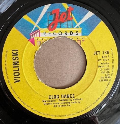 

7inch Record VIOLINSKI - Clog Dance JET136 Jet Records 1979 UK Rock Used