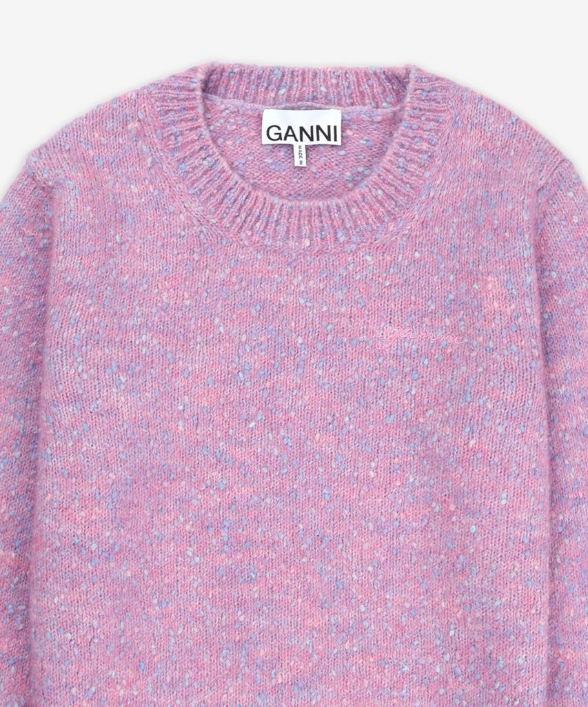 Gani Alpaca Cotton Mix O-Neck Knit - Rose Violet / K2318295