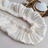 Glitter Ribbon Fabric 5cm*1Yard Ruffle Trim Decoration Lace Fabric  Dolls Clothes