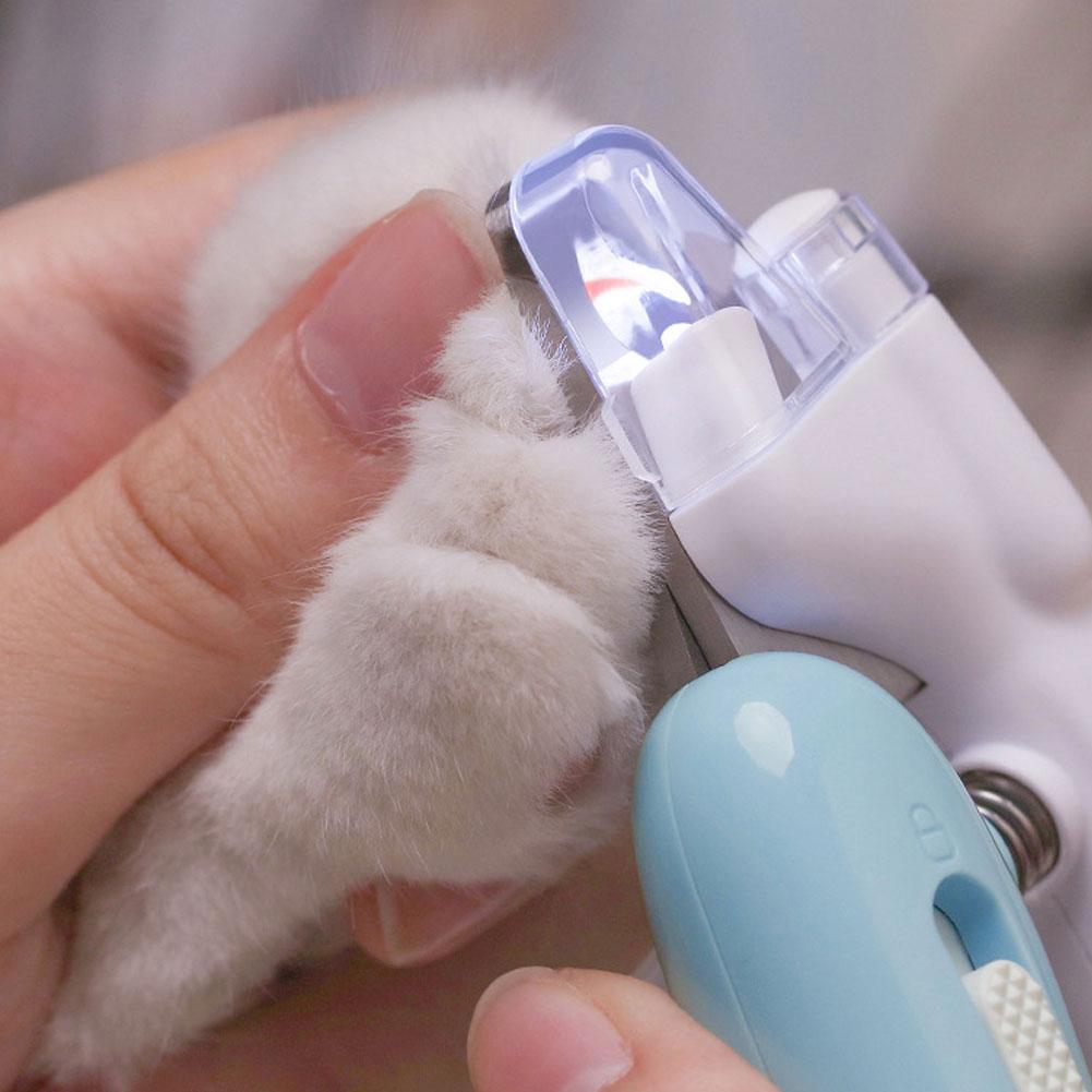 Pet Nail Clippers Dog Cat Nail Trimmer Labor-Saving Nail Clipper Convenient LED Electric Nail Grinder Dog Grooming Pet Scissors