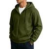 Herren Reißverschluss Hoodie Jacke mit Großen Taschen Farbe Lässig