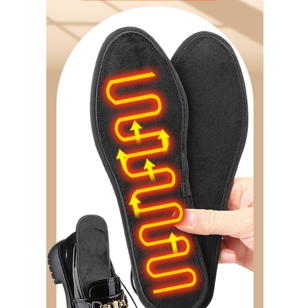 1 Pair New Rechargeable Heated Insoles Washable Thermal Outdoor Foot Warmers Soft Camping Heated Insoles Fishing Camping Hiking