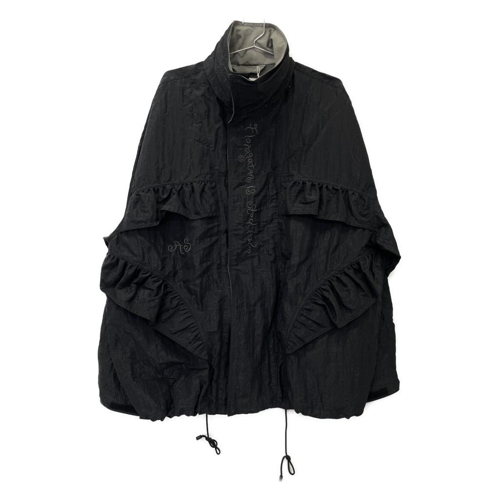 ACNE STUDIOS FN-MN-OUTW000968 Black Embroidered Nylon Jacket Jacket 46 blackUsed