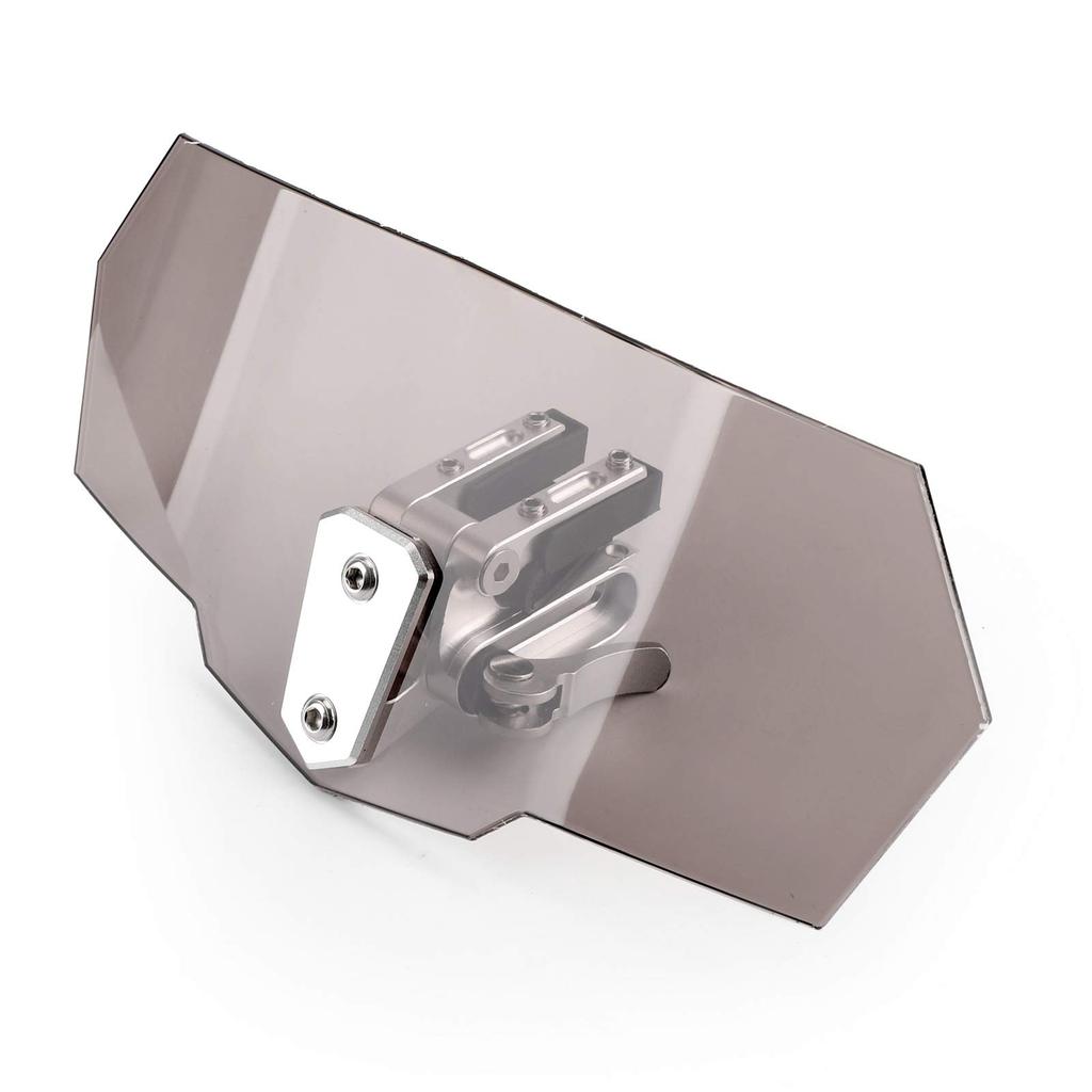 Bruce & Shark Motorcycle Universal Adjustable Clip Spoiler Shield Screen Universal Smoke