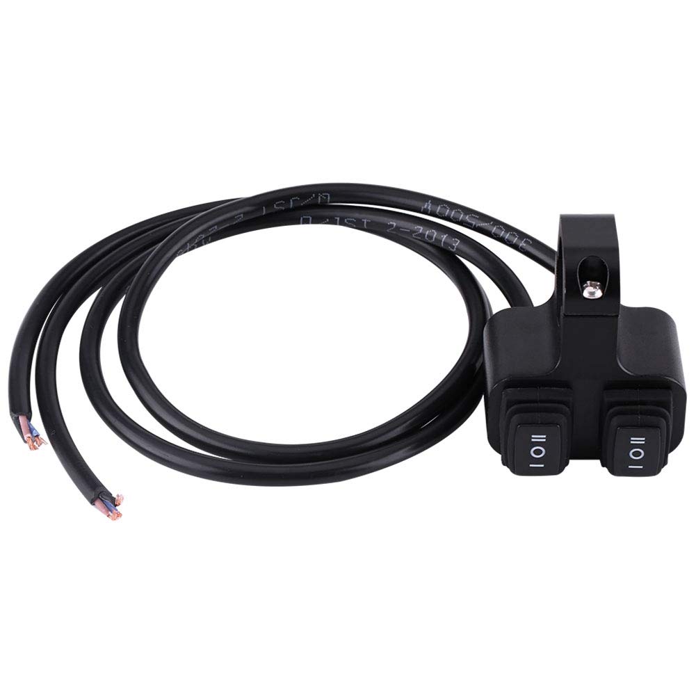 Motorcycle Handlebar Switch Control 7/8inch 3 Way On/Off Double Headlight Spotlight Control Button Ignition System Supplies Dual 3 Way Motorcycle