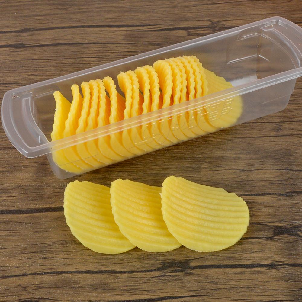 1Pc Simulated Potato Chips Model Simulated Food Snack Potato Chips Props 1:1 Fake Potato Chips Food Game Keychain Pendant