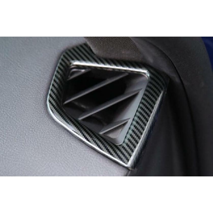 L&R Air Outlet Steel Vent Trim For Cadillac CT5 2020-2024 Dashboard Carbon Fiber