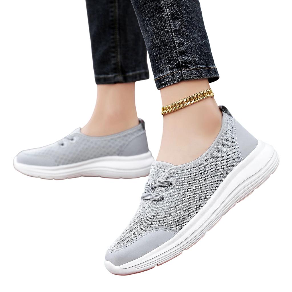 Women's Casual Mesh Slip-On Shoes Lightweight Breathable Walking Sneakers with Flexible Sole Comfortable Fit for Everyday Wear
