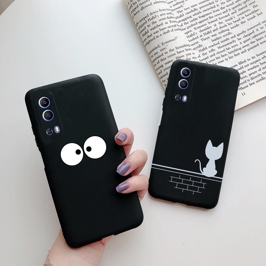 For vivo Y72 5G Case Soft TPU Silicone Cute Cartoon Shell Phone Back Cover for vivo Y72 5G V2041 Case Fundas Coque Etui Bumper