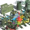 LIOOBO Military Vehicle Set, Simulation Military Scene Toy Set with Tanks, Aircraft, and Soldier Models, DIY Sandbox Play, Army Figures, Gift for