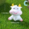 Mini Cute Cow Figurine Craft Miniature Model Home Decoration Accessories Desktop Garden Micro Landscape Ornaments Gift