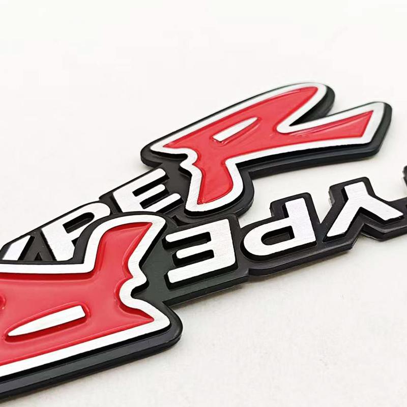 3D Metal Car Sticker Logo TypeR Badge Emblem For Honda CIVIC Type R FD2 FD FA 5 Mugen TypeR Racing Auto Styling Accessories