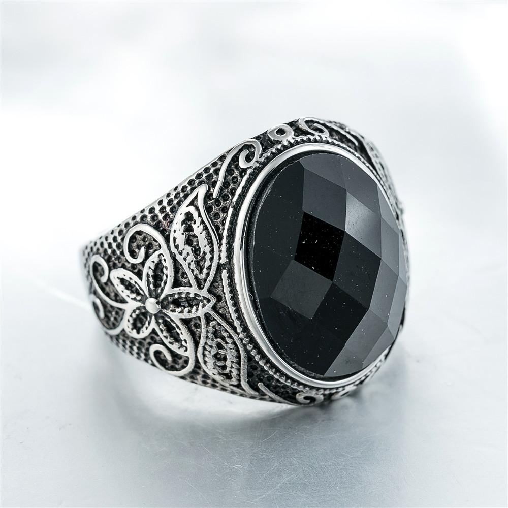 2026 Personalized Retro Engraved Gemstone Ring, Jewelry Accessories Exquisite Gift Jewelry No. 7