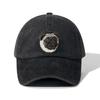 Dog Head Baseball Cap Trendy Brand Heavy Industry Washing Black Old Animal Embroidery Cap Children's Four Seasons Men