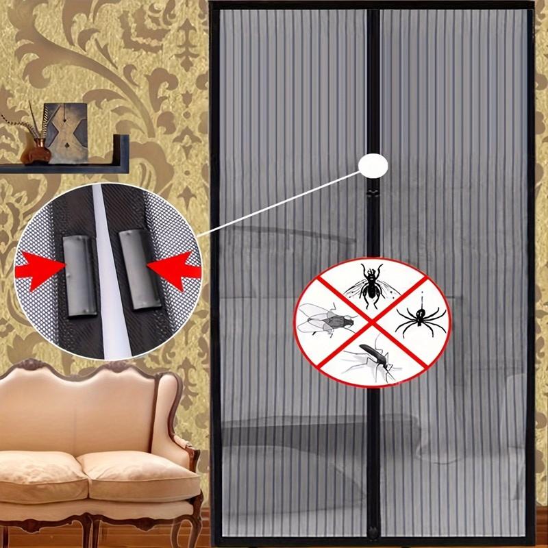 [Punch-free Magnetic Screen] Magnetic Screen Door, Anti-mosquito Summer Punch-free | Fabric Material, Ventilation Door Curtain 80X210CM серый