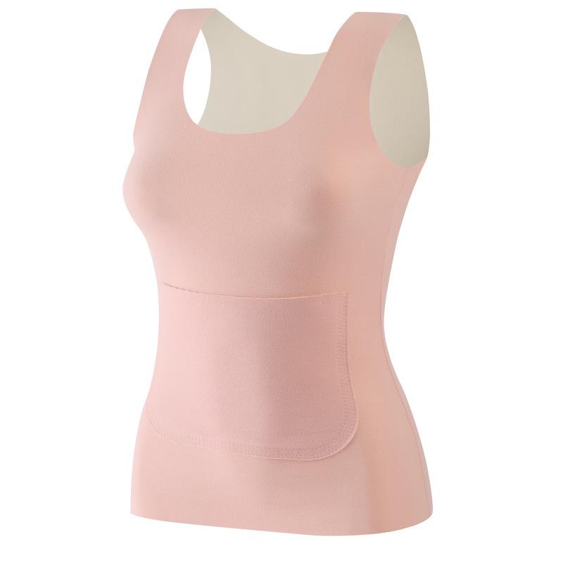 

Мама осень и зима двойной карман карман немецкий бархатный терможилет самонагревающийся защита живота теплая спина нижнее белье женская рубашка верх 3XL size [151-85kg]