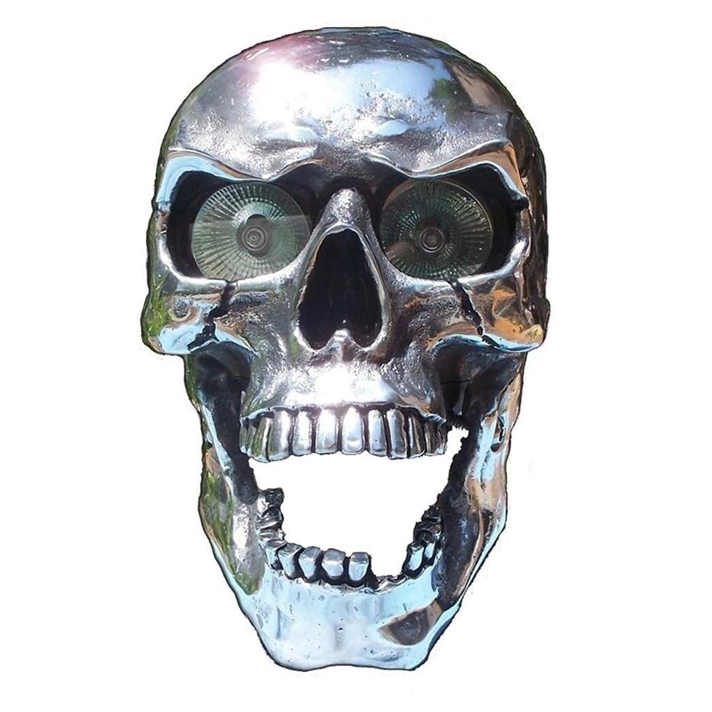 Hot Skull Headlight At The Real Headlight Motorcycle Skull Front Head Light Retro Resin Skull Headlight Motorcycle Decoration