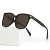 Trendy large frame square TR sunglasses, high-end and thin street shot UV-proof sunglasses for men and women