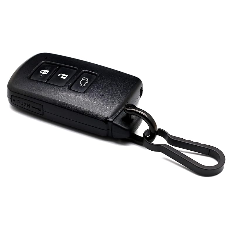 [TUNUKE] D-ring Titanium Small Size Mini Screw Type with Screwdriver Key Ring Key Ring Carabiner Key Car (Glossy Black X2)