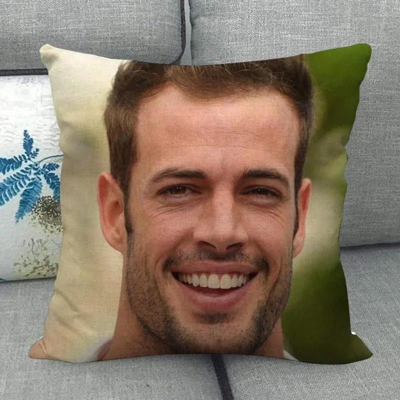 Custom William Levy Pillowcase Wedding Decorative Cotton Linen Pillow Case For Home Pillow Cover 45X45(One Sides)