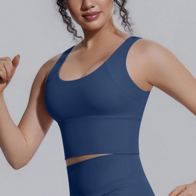 Backless Yoga Vest Women Yoga Underwear Chest Pad Summer Breathable Workout Running Shockproof Sports