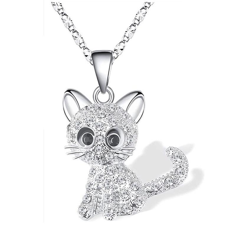 European and American Alloy Cat Necklace - Animal Jewelry for Women