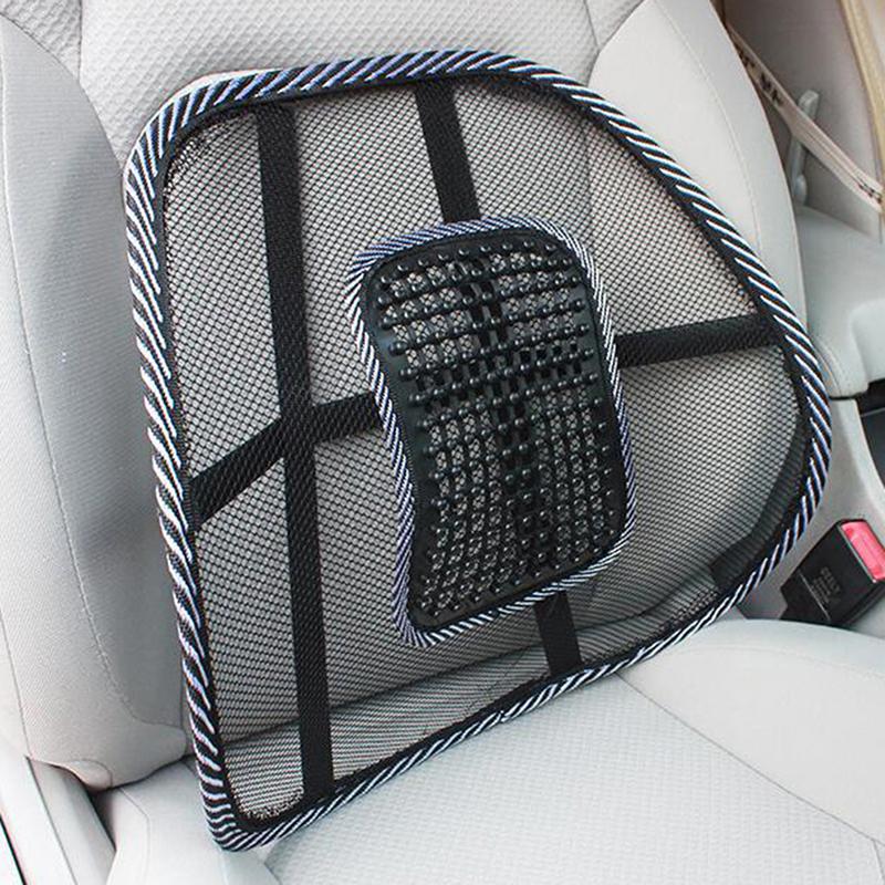 Soft Car Seat Chair Cushion Pad Black Mesh Massage Vent Mesh Back Support