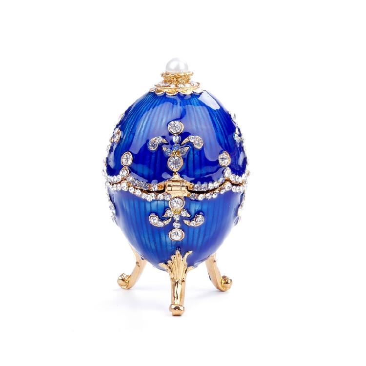 

Luxury Blue Easter Egg Russian Royal for Case Leg Jewellery Box Holder 1 синий