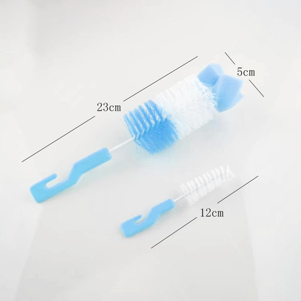 2PCS Cup Brush Cleaning Set Boutique Cardboard Set Bottle Brush Nipple Brush 360 Degree Stain Removal