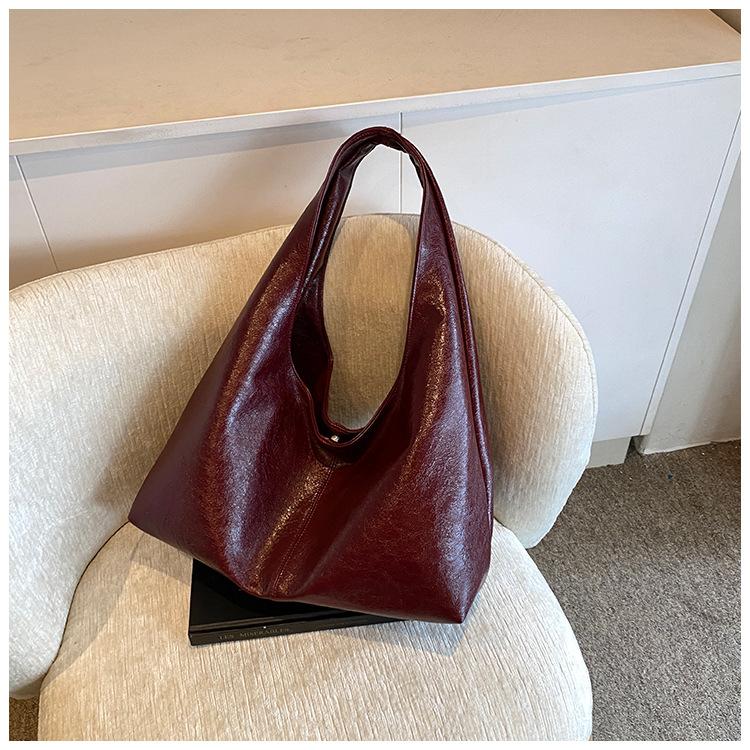 Large-capacity Bag Women's Autumn and Winter New Versatile Shoulder Shopping Bag Simple Casual Tote Bag